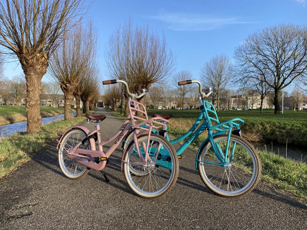 Meisjesfietsen die meegroeien met haar wereld